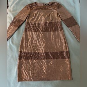Ralph Lauren Women’s Elegant Metallic Striped Dress size 8
